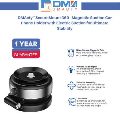 DMActy™ GripMax 360° Magnetic Phone Mount